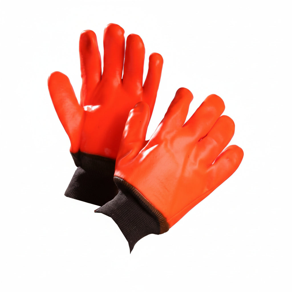 Gant doublé en pvc orange