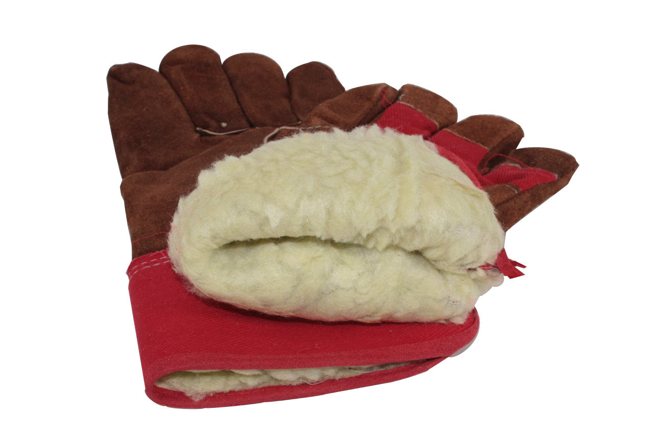 Gant cuir fendu 3 pièces doublé