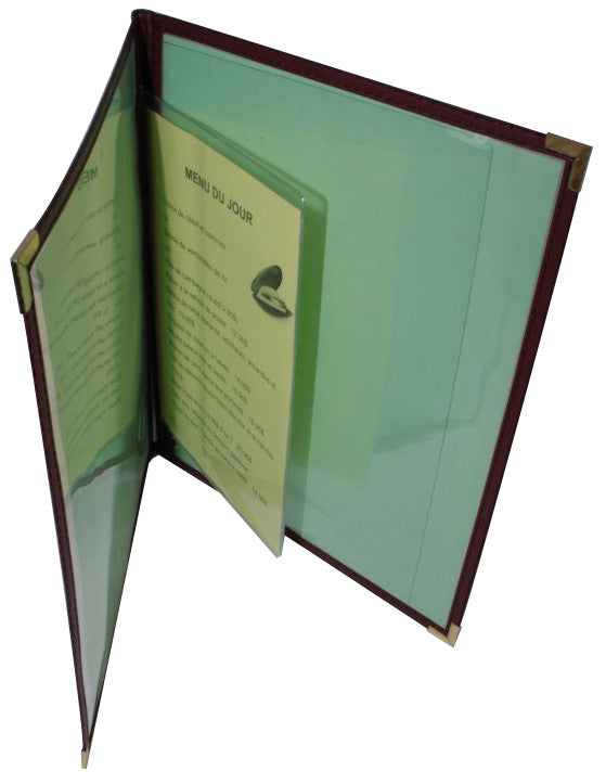 Insertion en plastique pour menu du jour