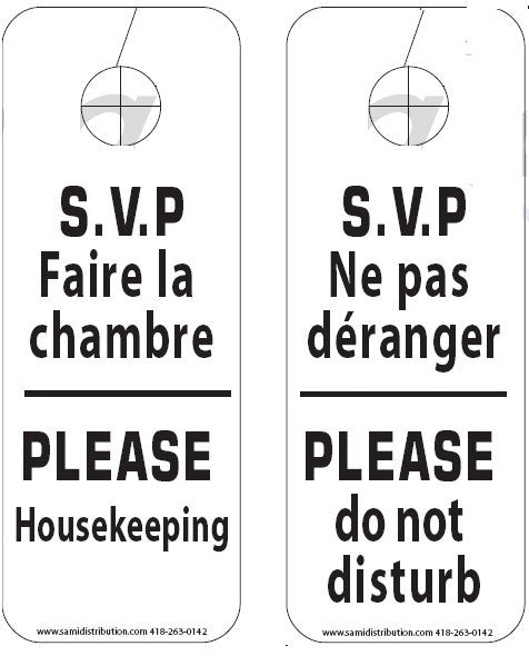 Affiche personnalisée pour poignée de porte