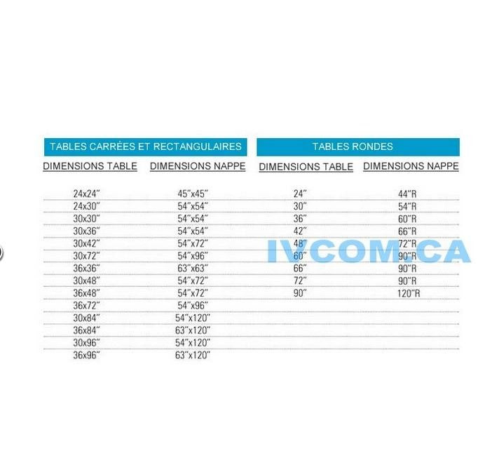 Nappe ronde couleur 90''