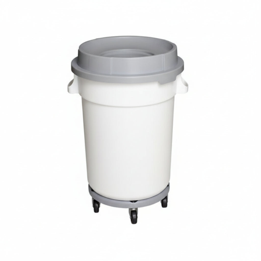 Poubelle ronde avec socle et couvercle 20 gallons