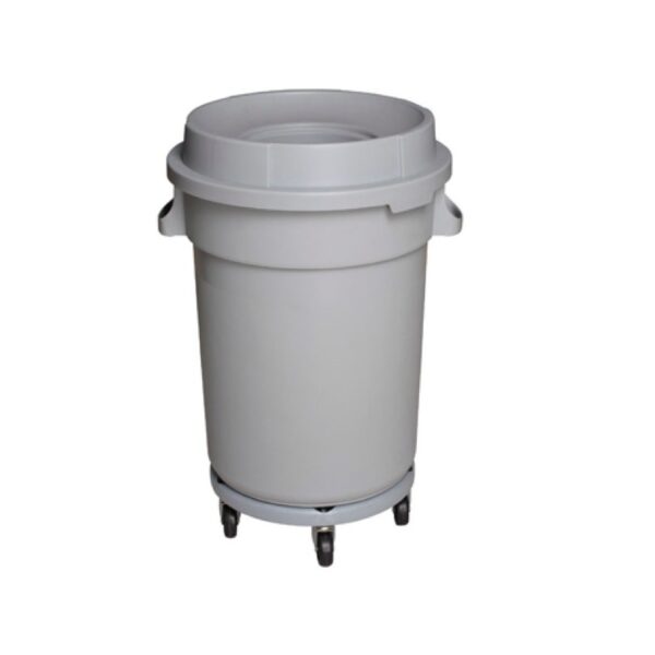 Poubelle ronde avec socle et couvercle 20 gallons