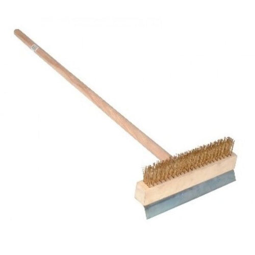 Brosse à four à pizza avec grattoir 10"x 1 ½"