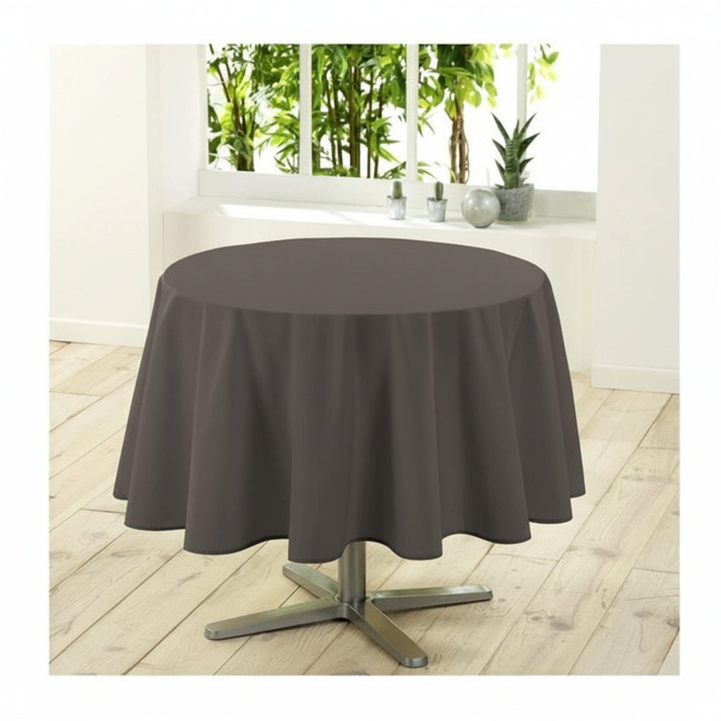 Nappe noire 44'' ronde 100% polyester