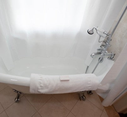 Rideau de douche nylon blanc