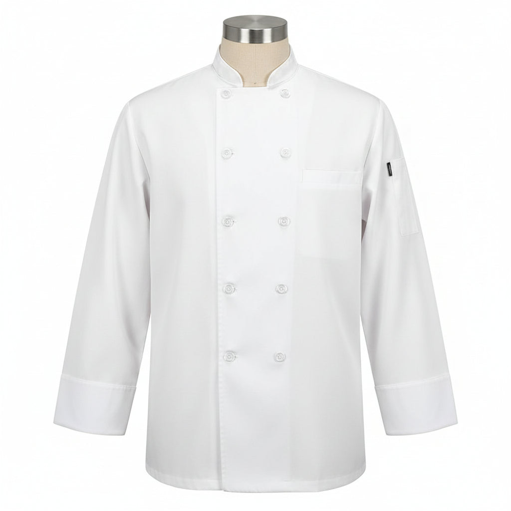 VESTON CHEF MANCHE 1/2   POLY/35%COTTON