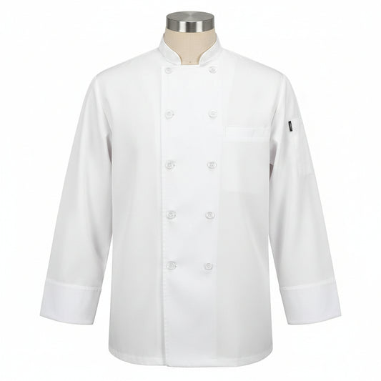 VESTON CHEF MANCHE 1/2   POLY/35%COTTON