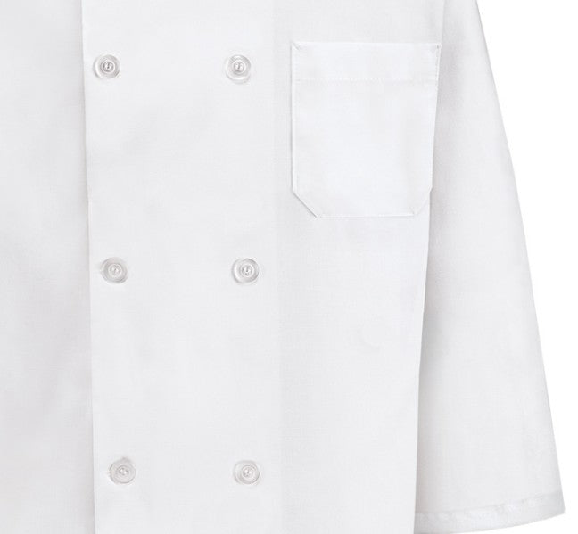 VESTON CHEF MANCHE 1/2   POLY/35%COTTON