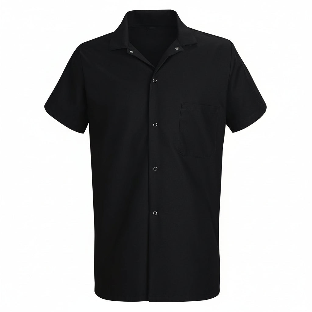 Chemise noire à manche courte