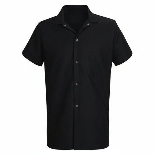 Chemise noire à manche courte