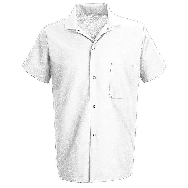 Chemise de cuisinier blanche à manche courte