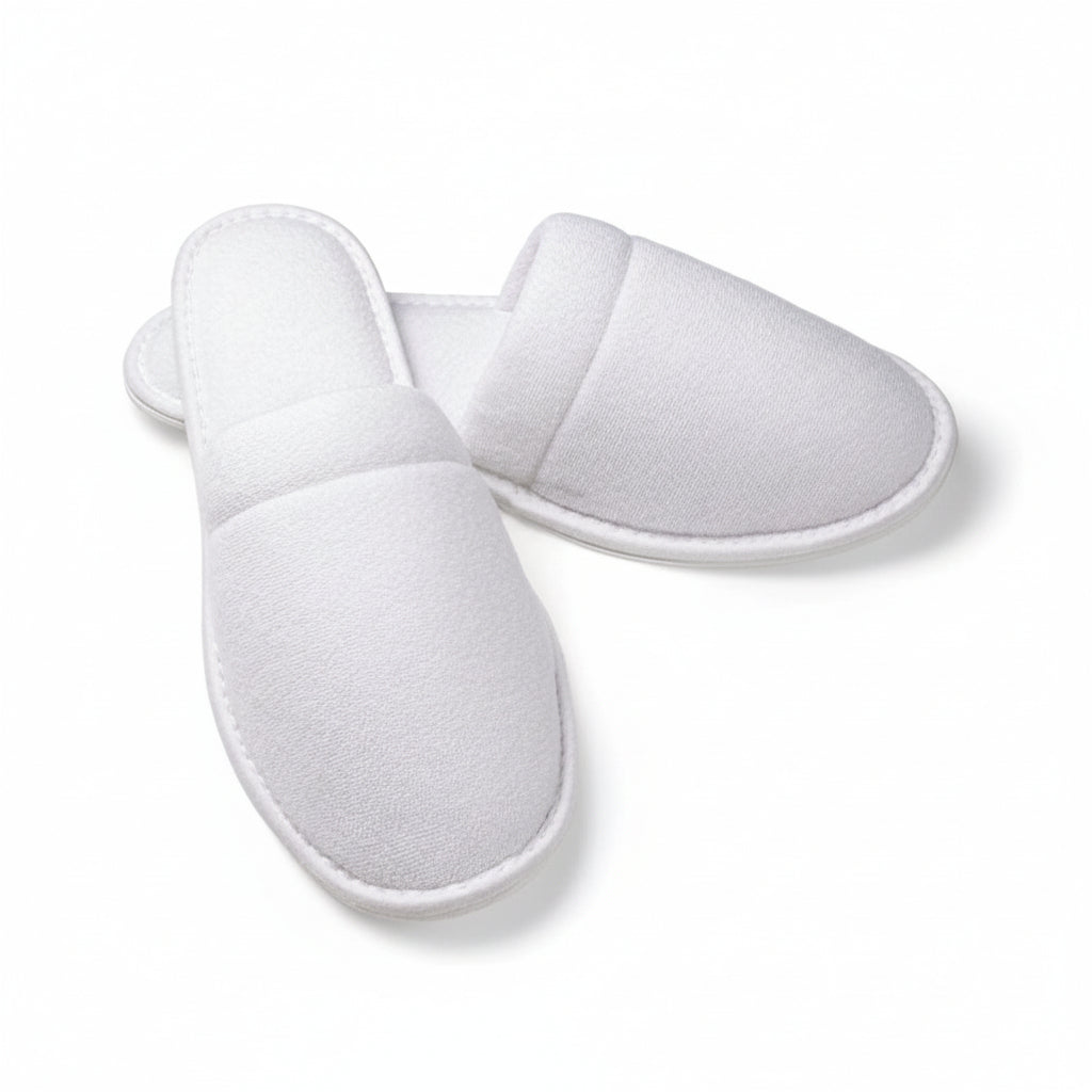 Pantoufles pleine ratine blanche