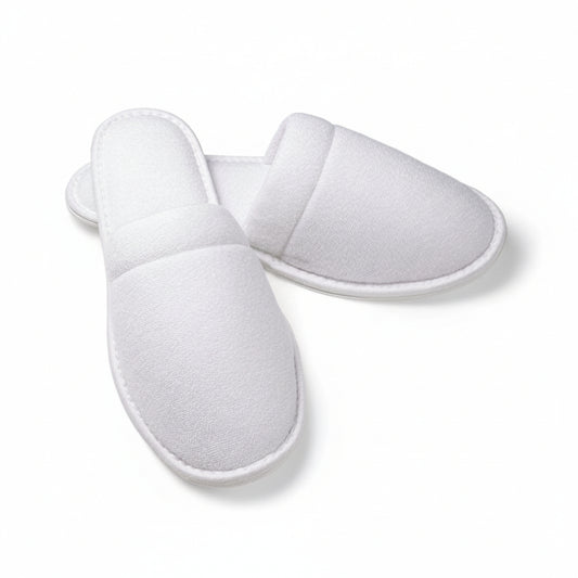 Pantoufles pleine ratine blanche