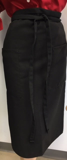 Tablier bistro noir 1 poche