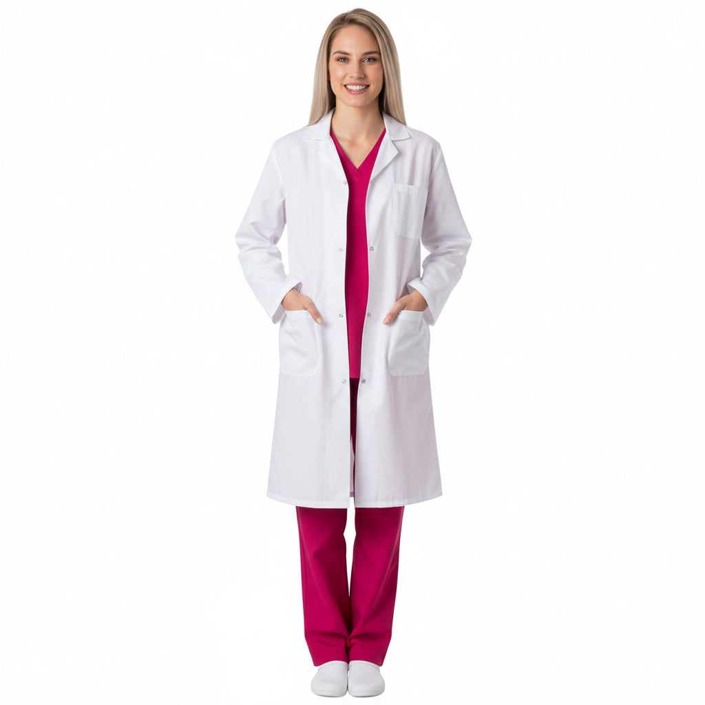 Sarrau unisexe blanc de laboratoire pour homme et femme