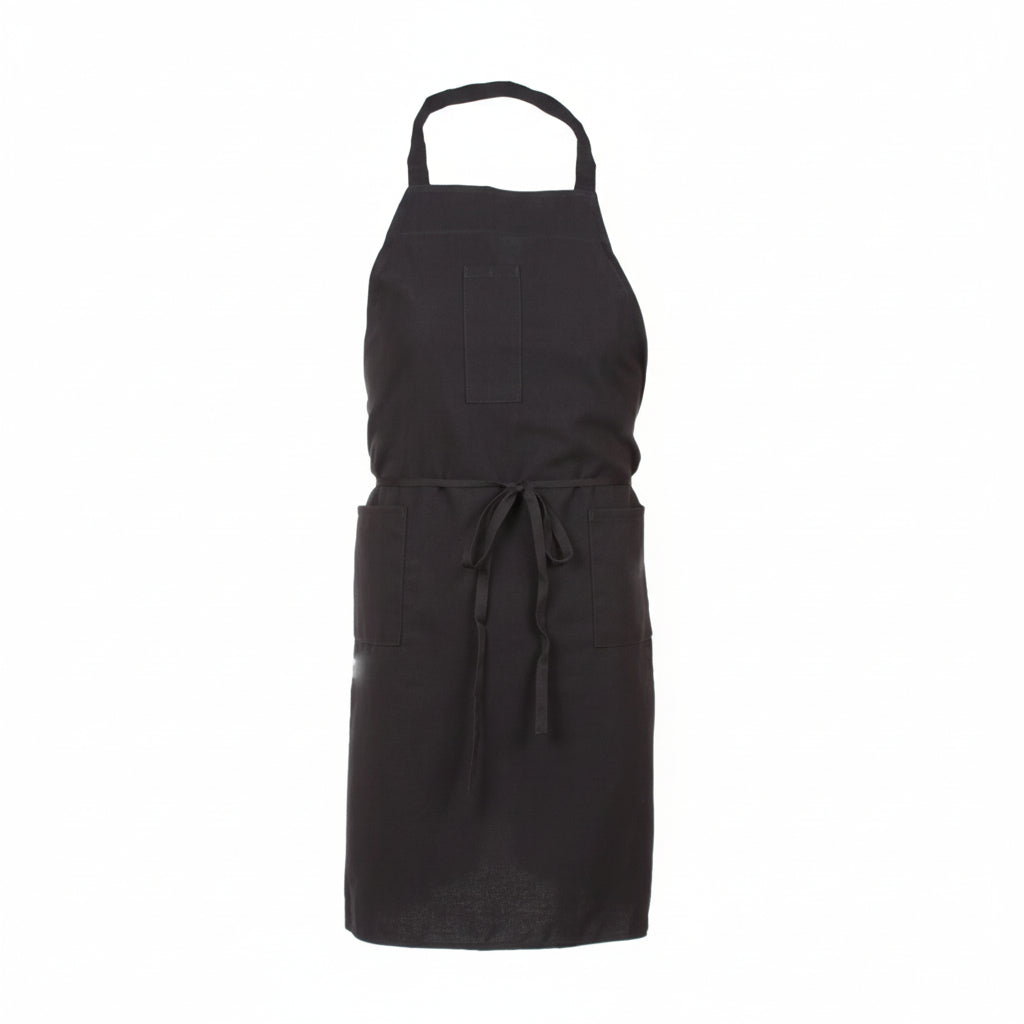Tablier noir 32'' x 34'' 2 poches 100 % polyester