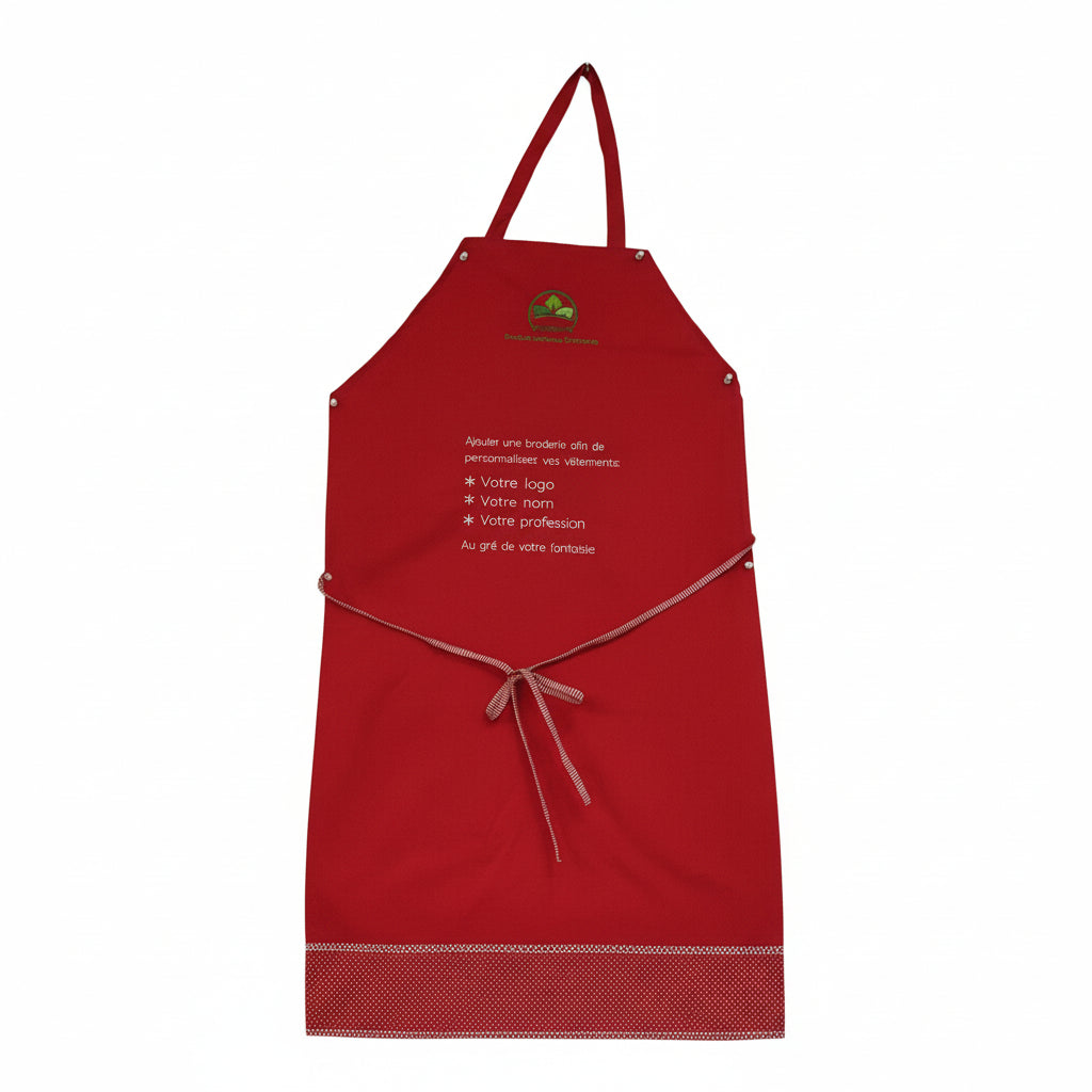 Tablier bavette noir 3 poches 100% poly                         