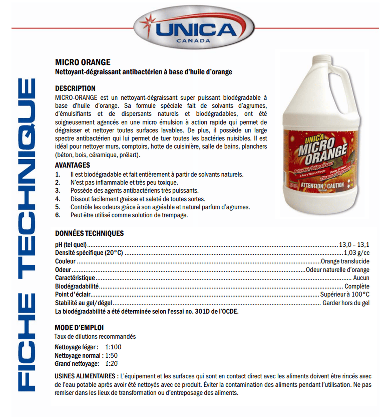 nettoyant-dégraissant Micro-Orange 946 ml