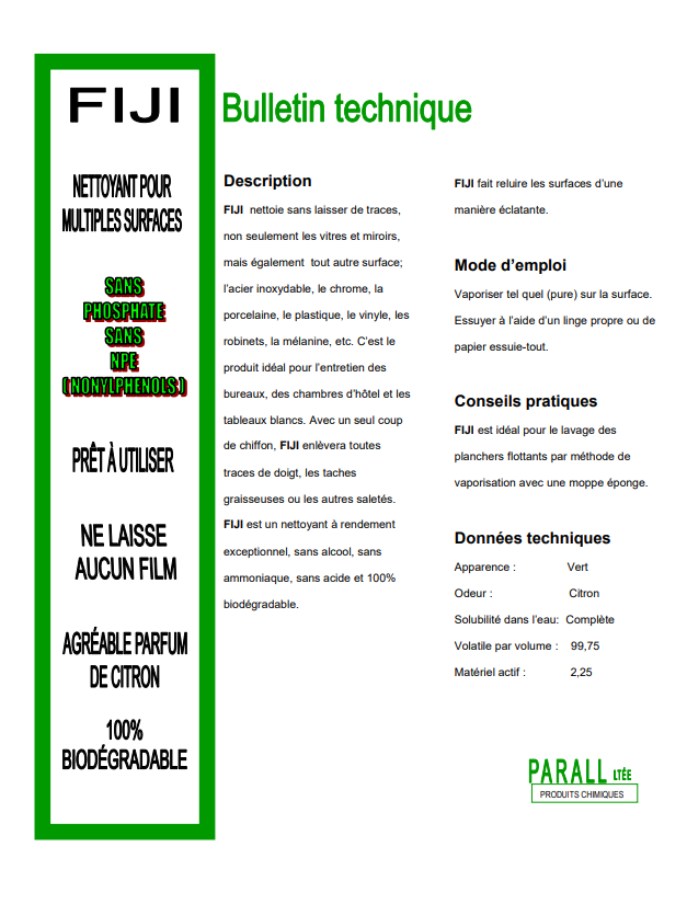 Nettoyant prêt à utiliser multiples surfaces 4 litres