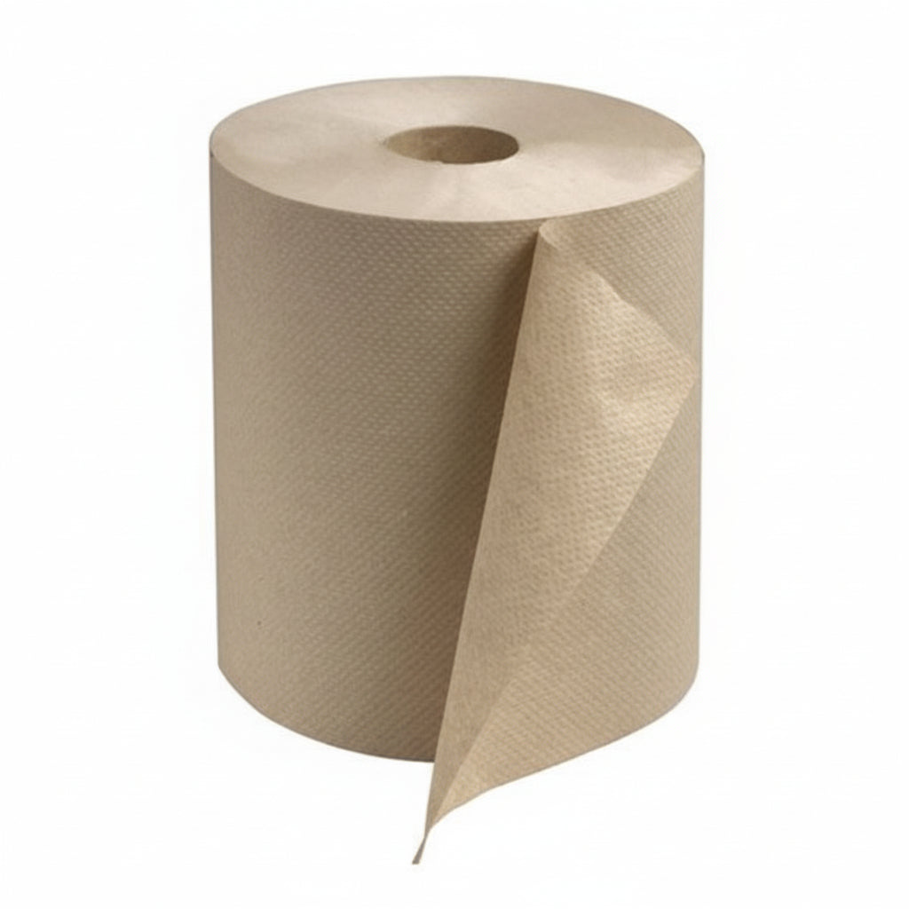 Papier à mains brun en rouleau