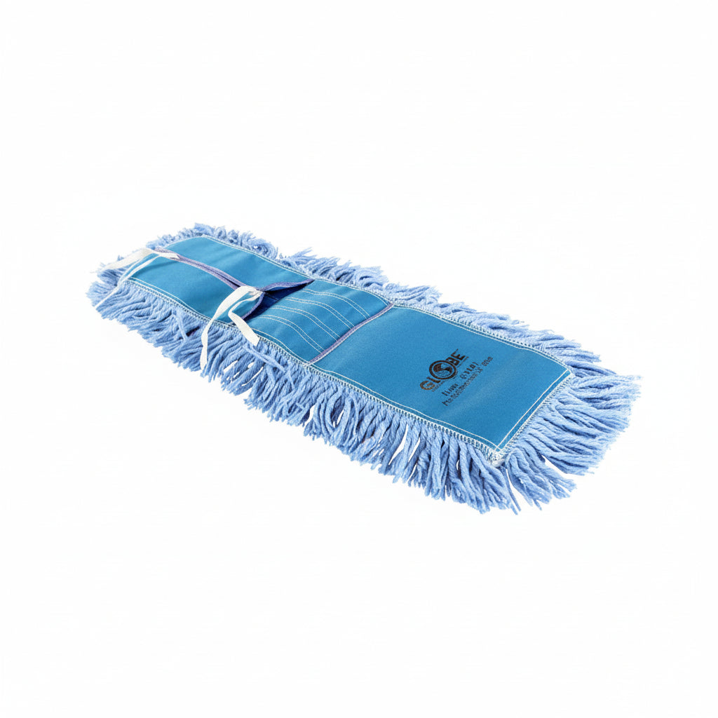 Tête de vadrouille bleue avec attaches