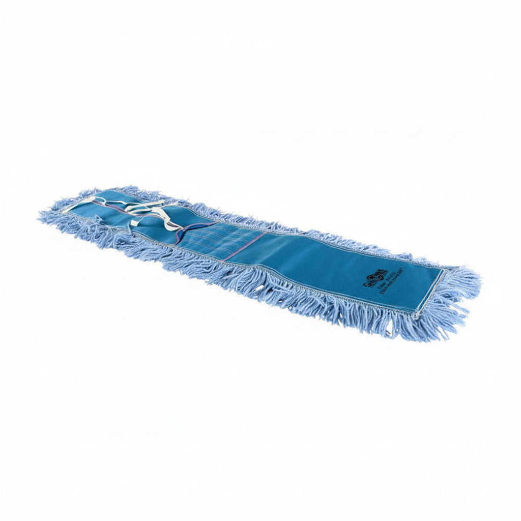 Tête de vadrouille bleue avec attaches