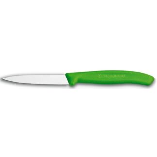 Couteau d'office 4" lame droite vert Fibrox Victorinox