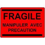 Étiquettes fragile 500/rouleau