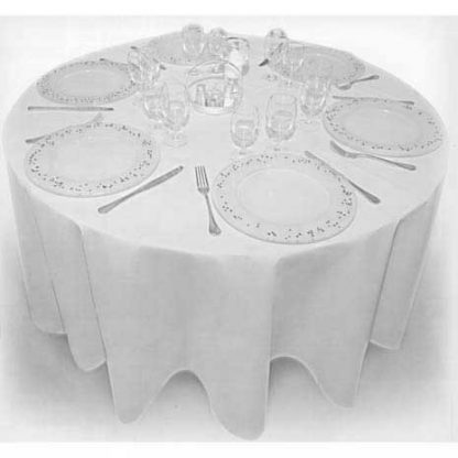 Nappe blanche ronde 90'' 100% polyester