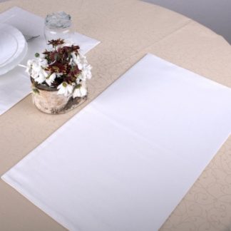 Nappe serviette litho blanc 100% polyester