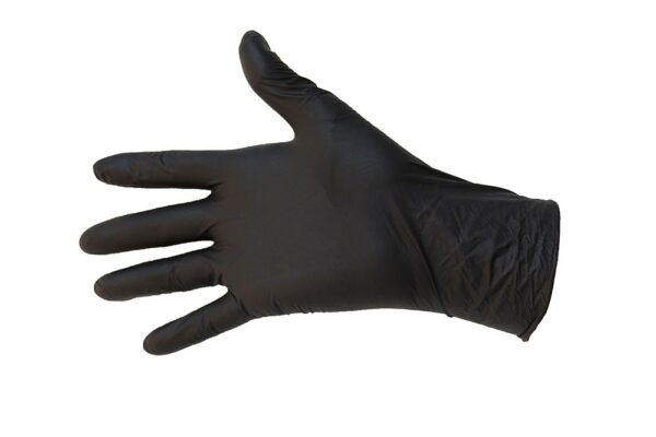 Gants en nitrile Noir 5900 NON poudré usage court AQL1,5 (100 gants) T.M