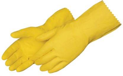Gants jaunes en latex pour la plonge (en paire)