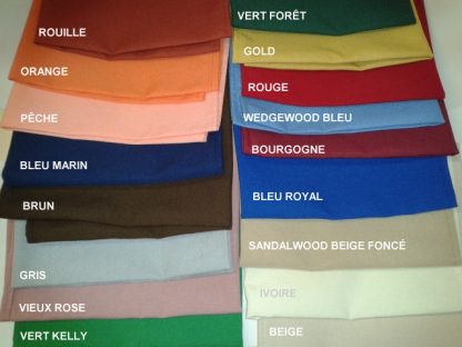 Serviette de table-litho de couleur 21'' x 21''
