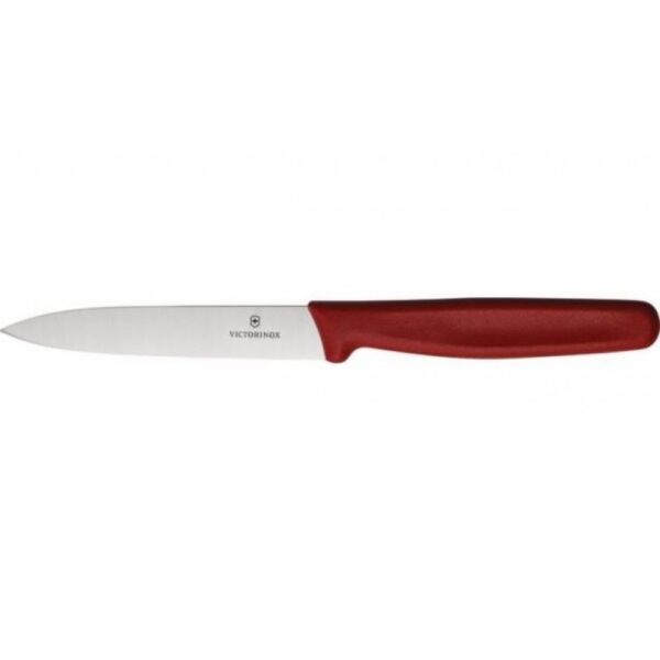 Couteau d'office 4" manche long rouge Fibrox Victorinox