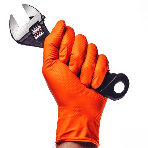 Gant orange mécanique jetable - Voussert
