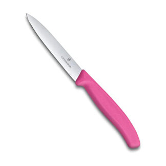 Couteau d'office 4" lame droite rose Fibrox Victorinox
