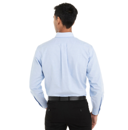 Chemise bleu pastel pour homme à manches longues