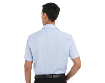 Chemise bleu pastel pour homme à manches courtes
