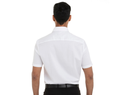 Chemise blanche pour homme à manches courtes