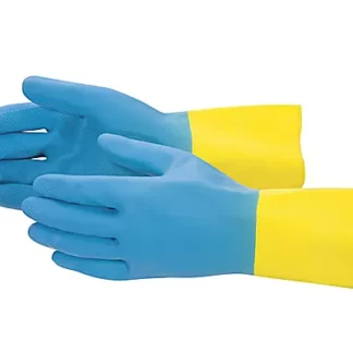 gants neoprene jaune bleu xl